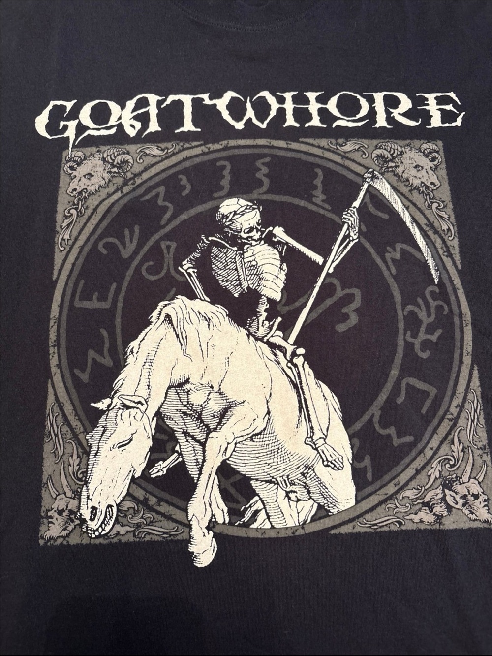 GoatWhore Metalcore XXL 2XL Death Black Doom Thrash Metal Deathcore 2 Sided